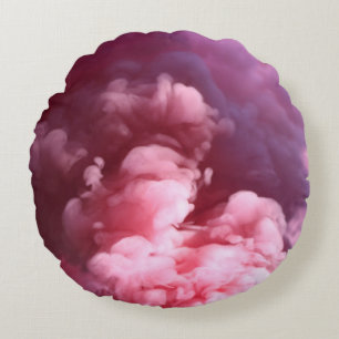 Cojín Redondo Humo rosa
