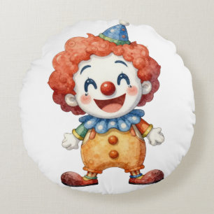 Cojín Redondo Humor de payaso de circo