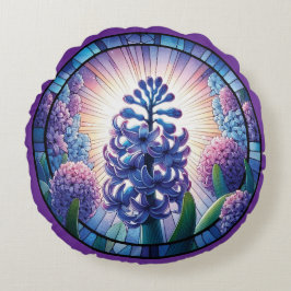 Cojín Redondo Hyacinth Sained Glass Art
