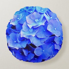 Cojín Redondo Hydrangea Blues