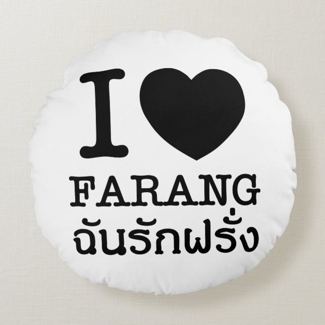 Cojín Redondo I Black Heart (Love) Farang (Anverso)