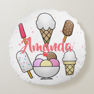 Cojín Redondo Ice Cream Parlor Dream