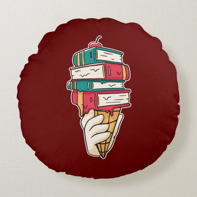 Cojín Redondo Ice Cream Pun (Anverso)