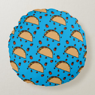 Cojín Redondo Illustration of tacos 
