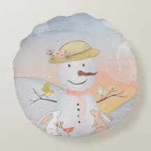 Ilustracion de nieve animal de invierno Snowman