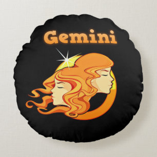 Cojín Redondo Ilustracion Gemini