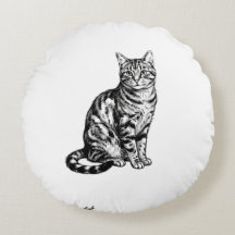 Ilustración PNG de gato con tinta negra elegante