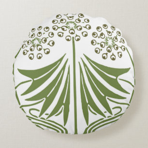 Cojín Redondo Ilustracion vintage - Brexit abstracto de Art Nouv