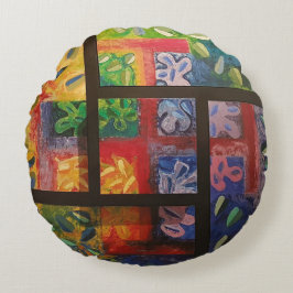 Cojín Redondo Imagen de mi obra Las 4 estaciones