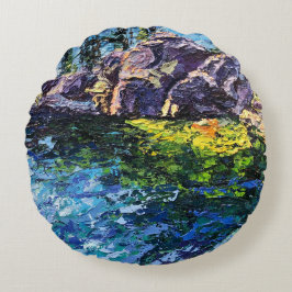 Cojín Redondo Imagen de obra Maritimo