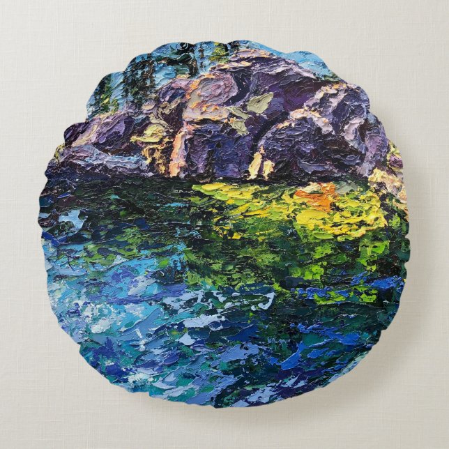 Cojín Redondo Imagen de obra Maritimo (Anverso)