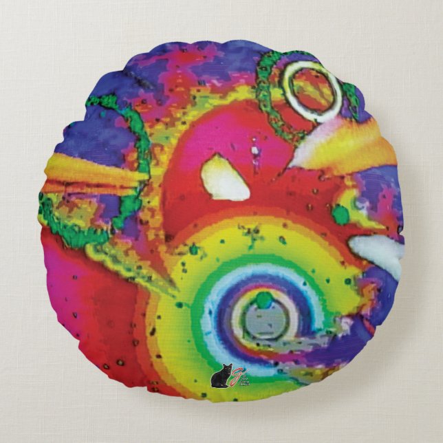 Cojín Redondo Imagen de Threshold KC (Anverso)