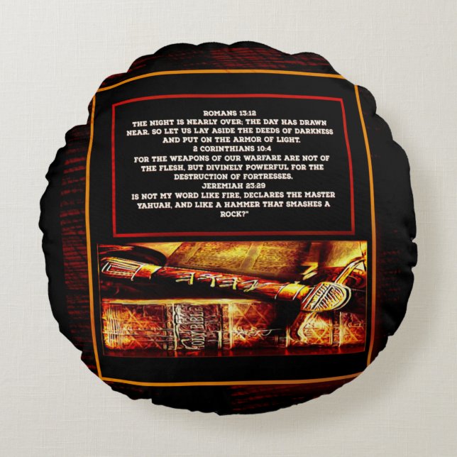 Cojín Redondo Imágenes de las secuencias de comandos 02 (Anverso)