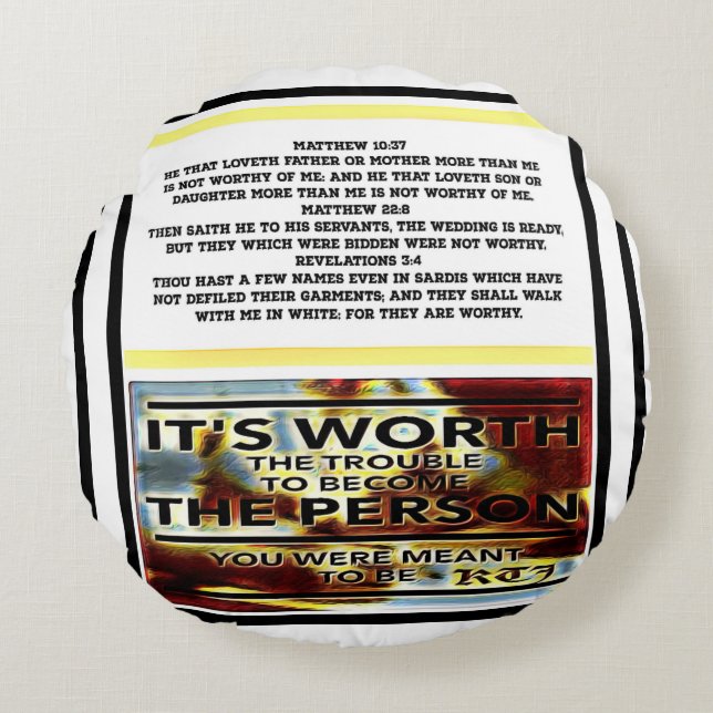 Cojín Redondo Imágenes de secuencias de comandos 03 (Anverso)