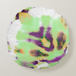 Cojín Redondo Impresión animal africana. Antecedentes exóticos a