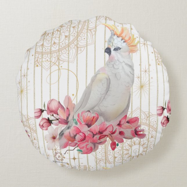 Cojín Redondo Impresión de estilo de Boganhus Premium (Reverso)