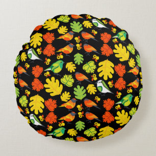 Cojín Redondo Impresión de la decoración del hogar de pájaro de