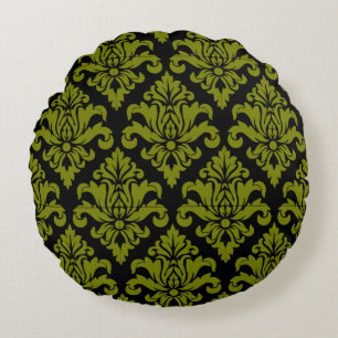 Cojín Redondo Impresión decorativa de tejidos de Damasco