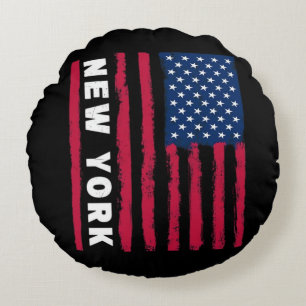 Cojín Redondo Impresionante Nueva York EE. UU. Estados Unidos Am