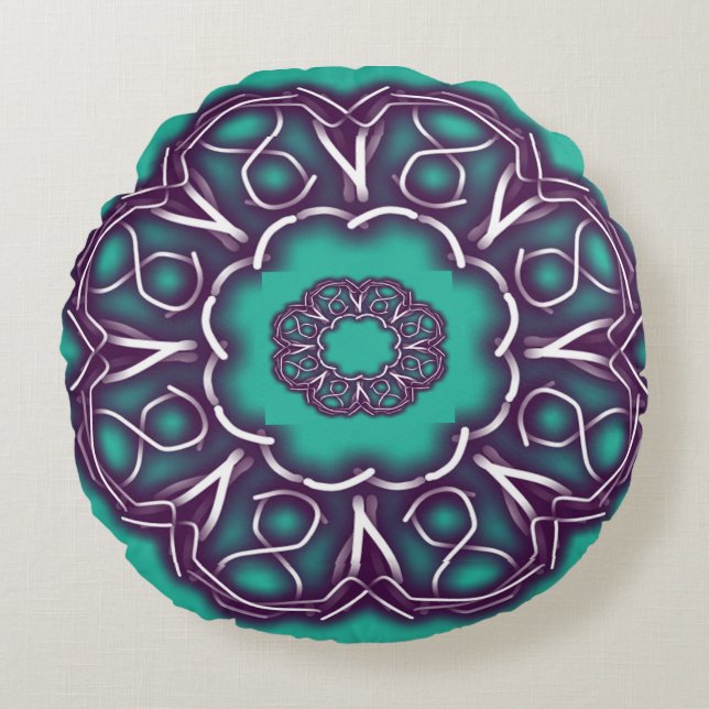 Cojín Redondo Impresiones Kaleidoscope (Anverso)