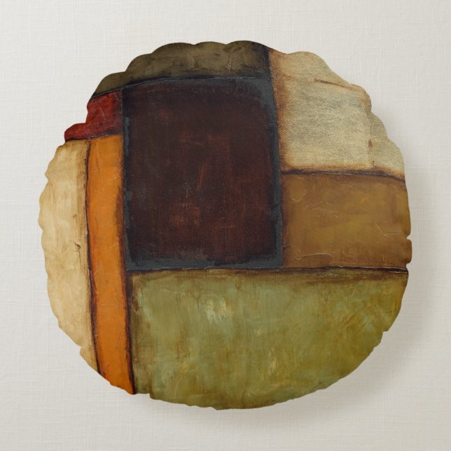 Cojín Redondo Impresionista otoñal de Jennifer Goldberger (Anverso)