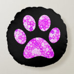 Cojín Redondo Imprimir trazo<br><div class="desc">¡Diseño de papel divertido para amantes de los animales!</div>