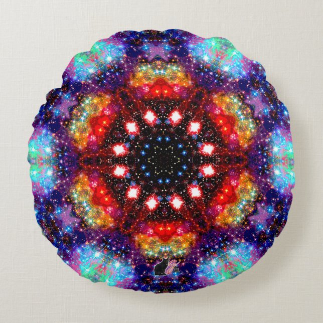 Cojín Redondo Incandescencia Stellar Kaleid Pillow Round (Anverso)