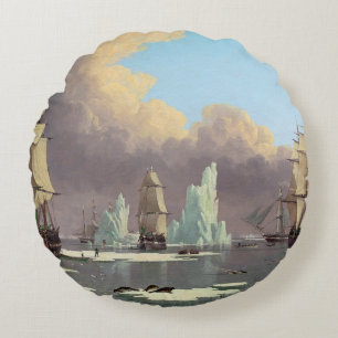 Cojín Redondo Industria pesquera septentrional de la ballena: