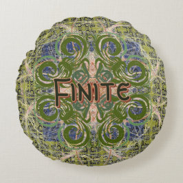 Cojín Redondo Infinite - Green Abstract by Alexandra Cook