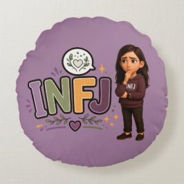 Cojín Redondo INFJ — A Guardiã das Ideias