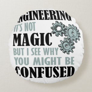 Cojín Redondo Ingeniería - No es magia