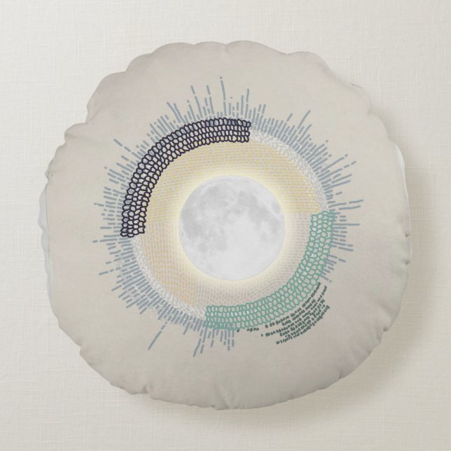 Cojín Redondo inmersión_4_vida en la luna (Anverso)