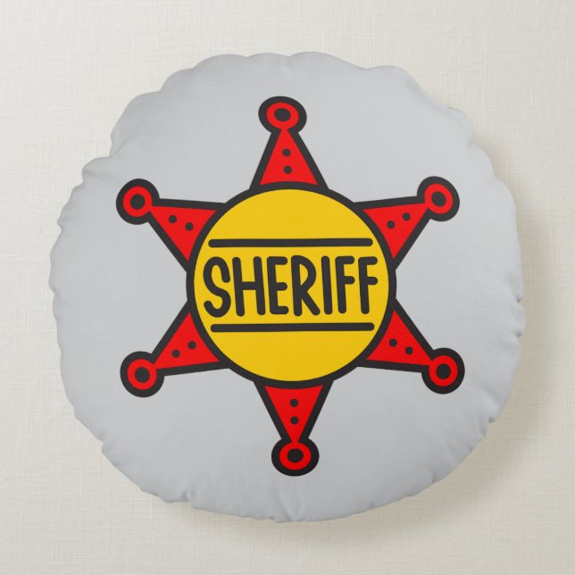 Cojín Redondo Insígnia de Sheriff (Anverso)