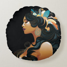 COJÍN REDONDO INSPIRACIÓN NATIVA #3