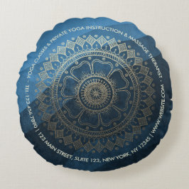 Cojín Redondo Instructor de Meditación de Yoga Oro Mandala Marin
