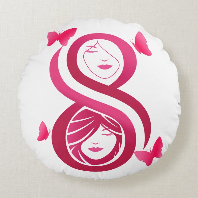 Cojín Redondo , International Women’s Day (Anverso)