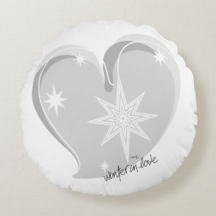 Cojín Redondo invierno en amor-Signature-Plata