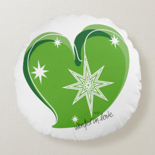Cojín Redondo invierno enamorada-Signature-Verde