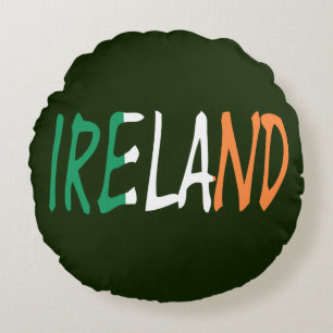 Cojín Redondo Irlanda superada por la imprenta irlandesa