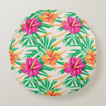 Isla Hibiscus Round Pillow