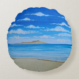 Cojín Redondo Isla Tropical