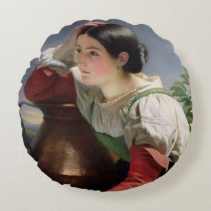 Cojín Redondo Italiano joven en bien, c.1833-34