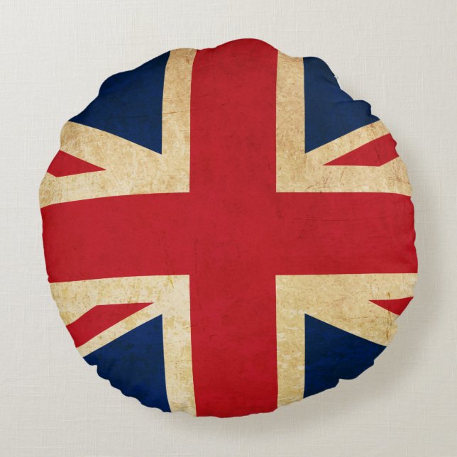 Cojín Redondo Jack de la Unión de Bandera del Reino Unido (Reverso)