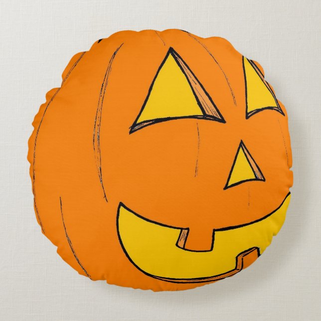 Cojín Redondo Jack o' Lantern Pillow (Anverso)