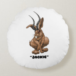 Cojín Redondo Jackalope "Jackie" Cryptid