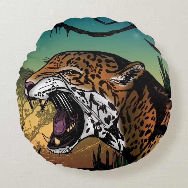 Cojín Redondo Jaguar (Anverso)