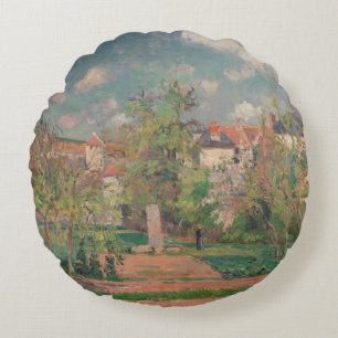 Cojín Redondo Jardín a plena luz del sol, Camille PIssarro, 1876