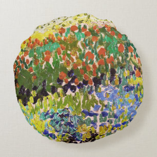 Cojín Redondo Jardín De Flores Van Gogh En El Bella Artes Floral