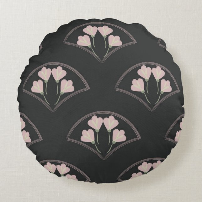 Cojín Redondo "Jardín de vieira" (Anverso)