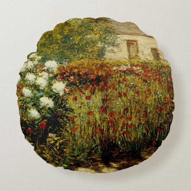Cojín Redondo Jardín en Giverny (Anverso)